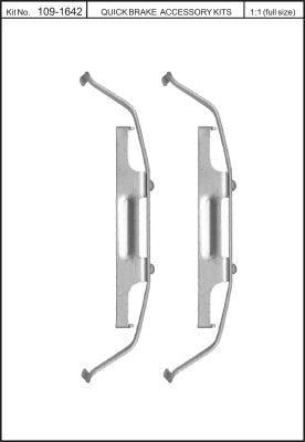 Rear brake pad fitting kit BMW X5: 1091642 Quick brake Brake pad spring