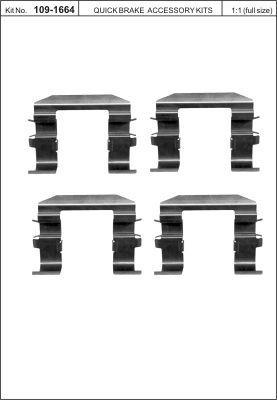 Brake pad spring Quick brake 109-1664