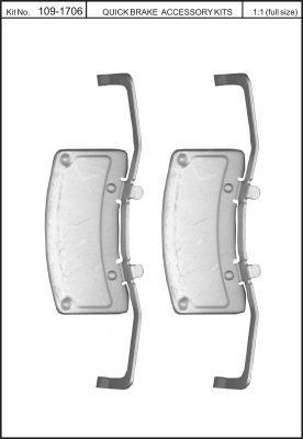 Quick brake 109-1706 Mounting kit brake pads 1091706