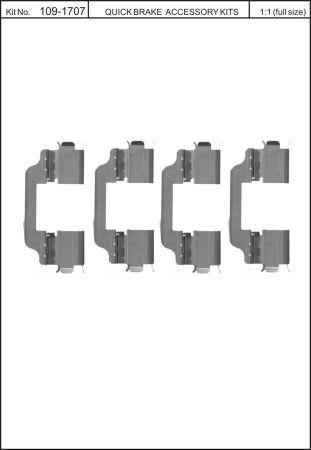Brake pad fitting kit Quick brake 109-1707