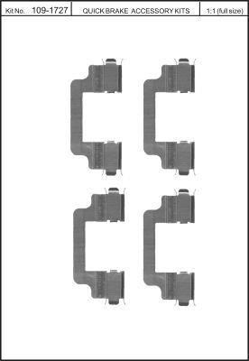 Quick brake 109-1727 Mounting kit brake pads 1091727