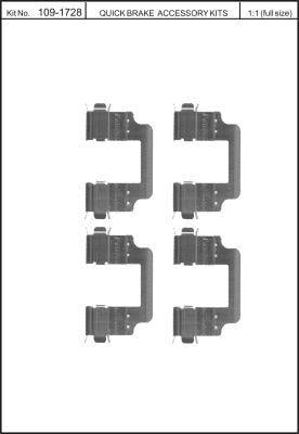 Brake pad spring Quick brake 109-1728