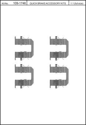 Brake pad spring Quick brake 109-1746