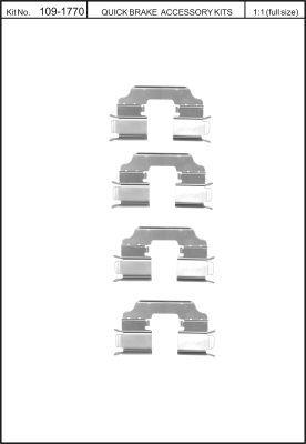 Brake pad spring Quick brake 109-1770