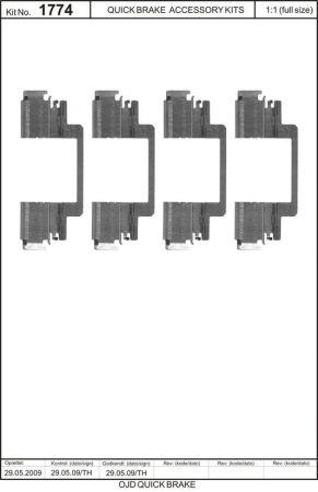 Brake pad spring Quick brake 109-1774
