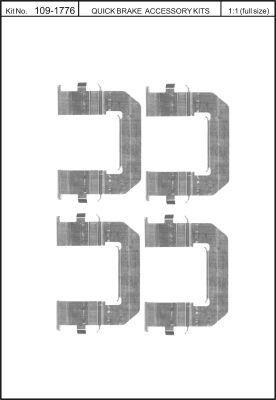 Brake pad spring Quick brake 109-1776
