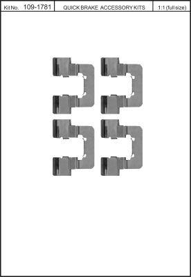 Brake pad spring Quick brake 109-1781