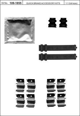 Rear brake pad fitting kit Mitsubishi: 1091855 Quick brake Brake pad fitting kit