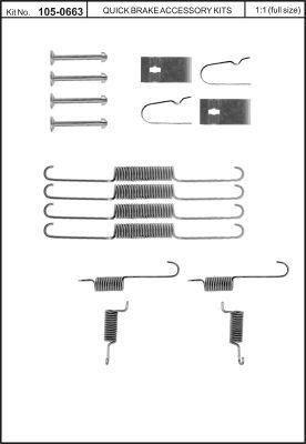 Brake pad fitting kit Quick brake 105-0663
