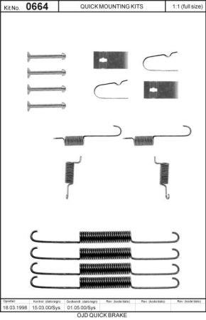 Brake pad fitting kit Quick brake 105-0664