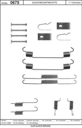 Brake pad fitting kit Quick brake 105-0675