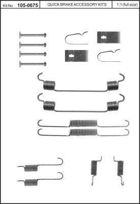 Rear brake pad fitting kit Mazda 323 S: 1050675 Quick brake Brake pad fitting kit