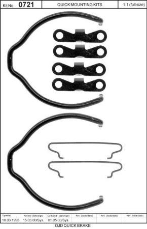Repair kit for parking brake pads Quick brake 105-0721