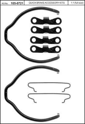 Quick brake 105-0721 Repair kit for parking brake pads 1050721