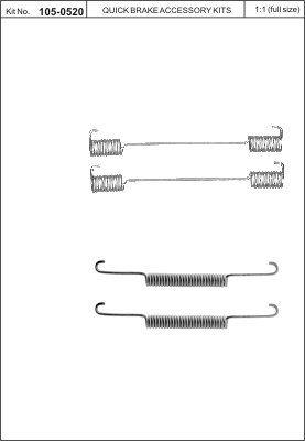 Brake pad fitting kit Quick brake 105-0520