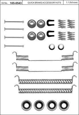 Brake pad fitting kit Quick brake 105-0543