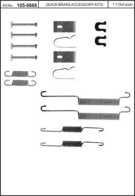 Brake pad fitting accessory Honda: 1050668 Quick brake Brake pad fitting kit