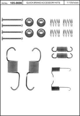 Brake pad fitting kit Quick brake 105-0696