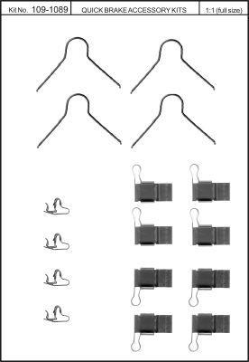 Brake pad spring Quick brake 109-1089