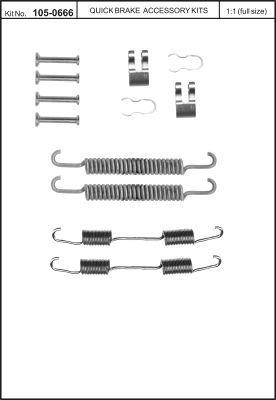 Brake pad fitting kit Quick brake 105-0666