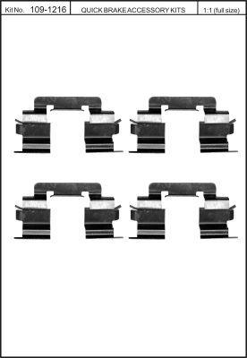 Brake pad spring Quick brake 109-1216