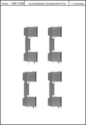 Brake pad spring Quick brake 109-1729