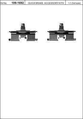 Brake pad spring Quick brake 109-1692