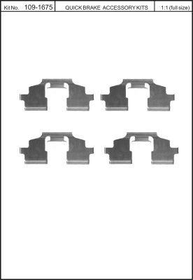 Brake pad fitting accessory Land Rover: 1091675 Quick brake Brake pad spring