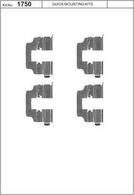 Brake pad spring Quick brake 109-1750