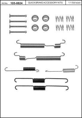 Quick brake 105-0824 Mounting kit brake pads 1050824