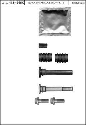 Quick brake 113-1365X Repair Kit, brake caliper 1131365X