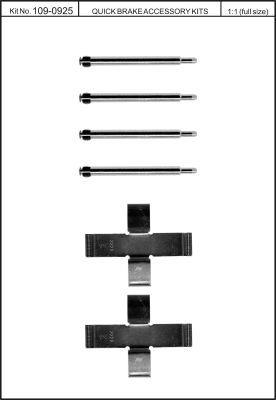 Brake pad spring Quick brake 109-0925