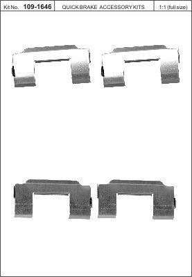 Brake pad accessory kit Jaguar: 1091646 Quick brake Brake pad spring