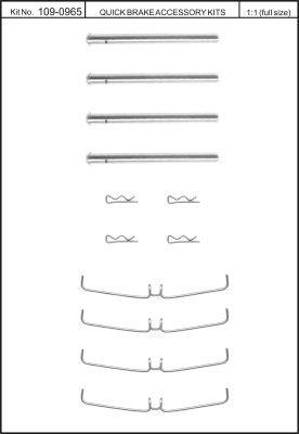 Brake pad spring Quick brake 109-0965