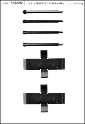 Brake pad spring Quick brake 109-1003
