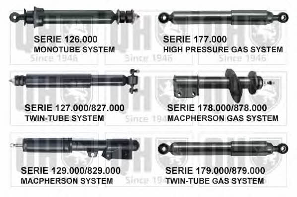 Quinton Hazell 879012 Rear oil and gas suspension shock absorber 879012