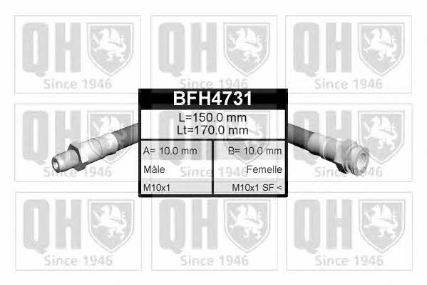 Quinton Hazell BFH4731 Brake Hose BFH4731