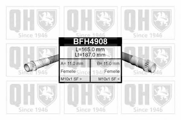 Quinton Hazell BFH4908 Brake Hose BFH4908