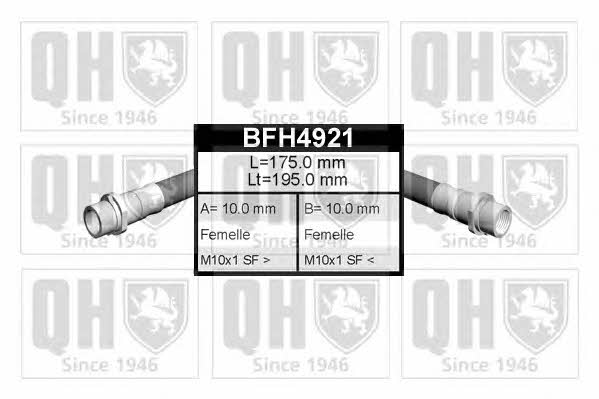 Quinton Hazell BFH4921 Brake Hose BFH4921