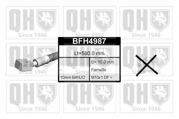 Quinton Hazell BFH4987 Brake Hose BFH4987