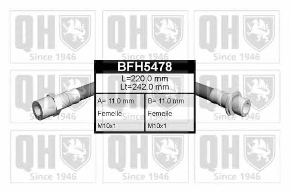 Quinton Hazell BFH5478 Brake Hose BFH5478