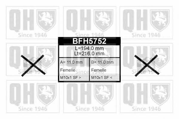 Quinton Hazell BFH5752 Brake Hose BFH5752