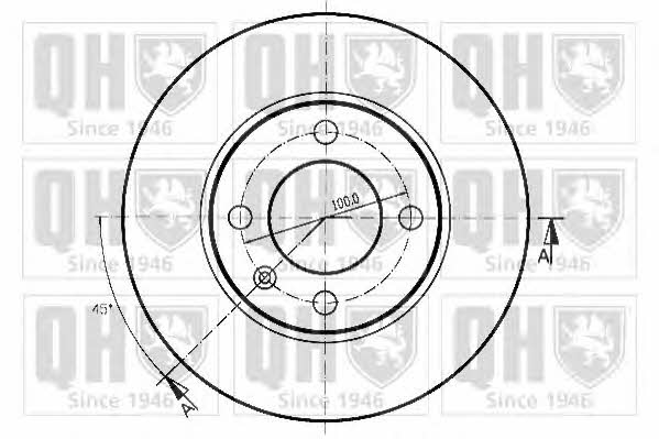 Quinton Hazell BDC1046 Unventilated front brake disc BDC1046