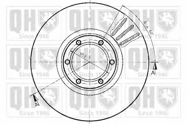 Quinton Hazell BDC3243 Front brake disc ventilated BDC3243