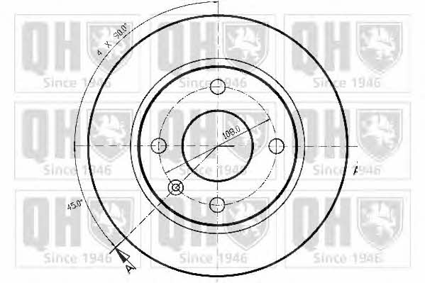 Quinton Hazell BDC3611 Unventilated front brake disc BDC3611