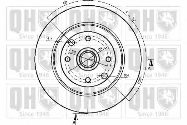 Quinton Hazell BDC3681 Rear brake disc, non-ventilated BDC3681