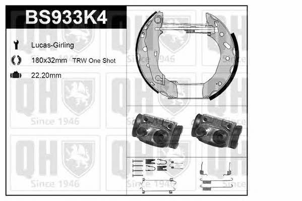 Quinton Hazell BS933K4 Brake shoe set BS933K4