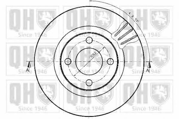 Quinton Hazell BDC3933 Front brake disc ventilated BDC3933