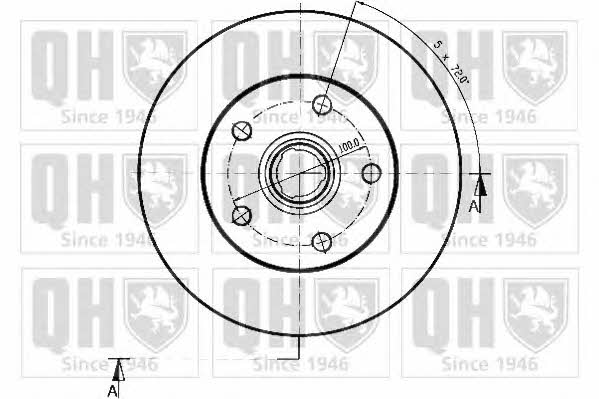 Quinton Hazell BDC3937 Rear brake disc, non-ventilated BDC3937