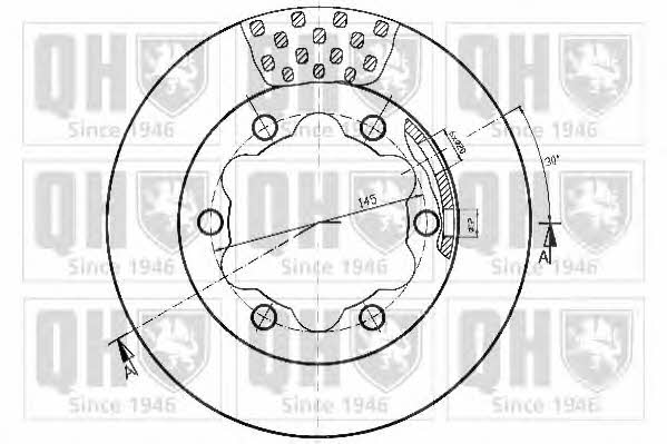 Quinton Hazell BDC4543 Rear ventilated brake disc BDC4543